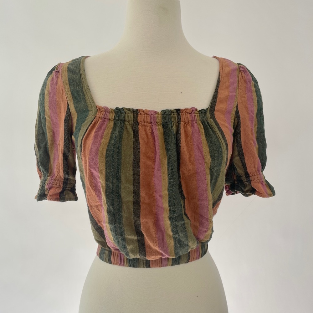 American Eagle Striped Summer Crop Top
